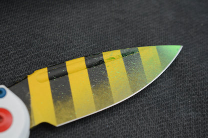 NEW Microtech LUDT Gen-III S/E - “Caution Tape” Ghostbuster Special Edition