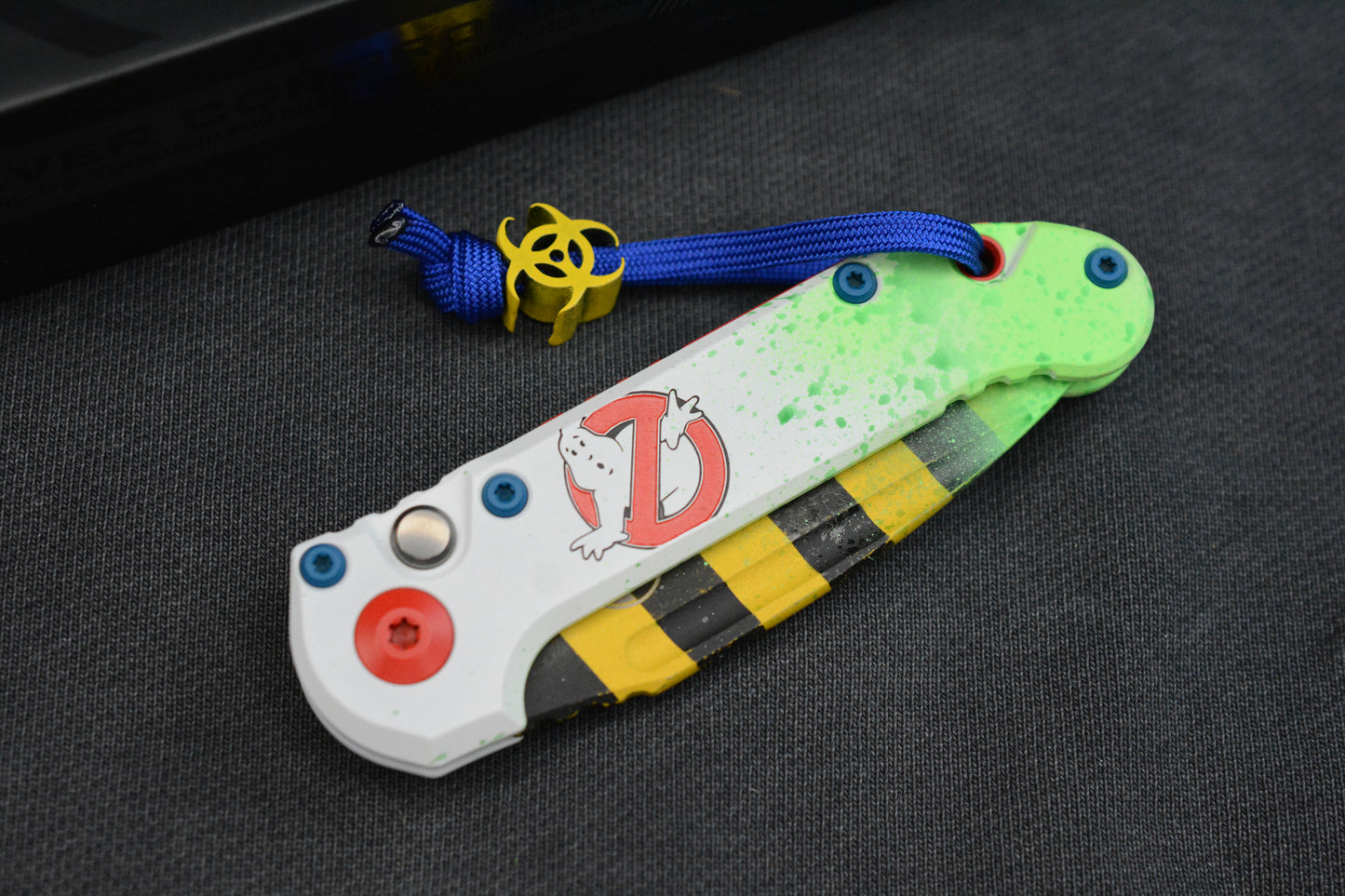 NEW Microtech LUDT Gen-III S/E - “Caution Tape” Ghostbuster Special Edition