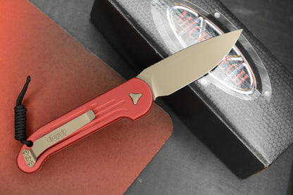 RARE Vintage Microtech LUDT - Red / Bronze Elmax SN 3750 09/2016