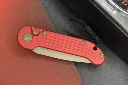 RARE Vintage Microtech LUDT - Red / Bronze Elmax SN 3750 09/2016