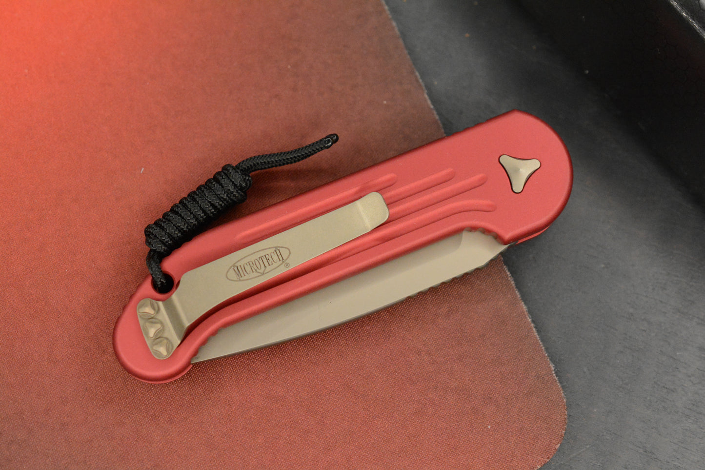 RARE Vintage Microtech LUDT - Red / Bronze Elmax SN 3750 09/2016