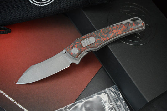 NEW Hawk Knives Talon Auto - Red Lava Flow Carbon Fiber BS2026