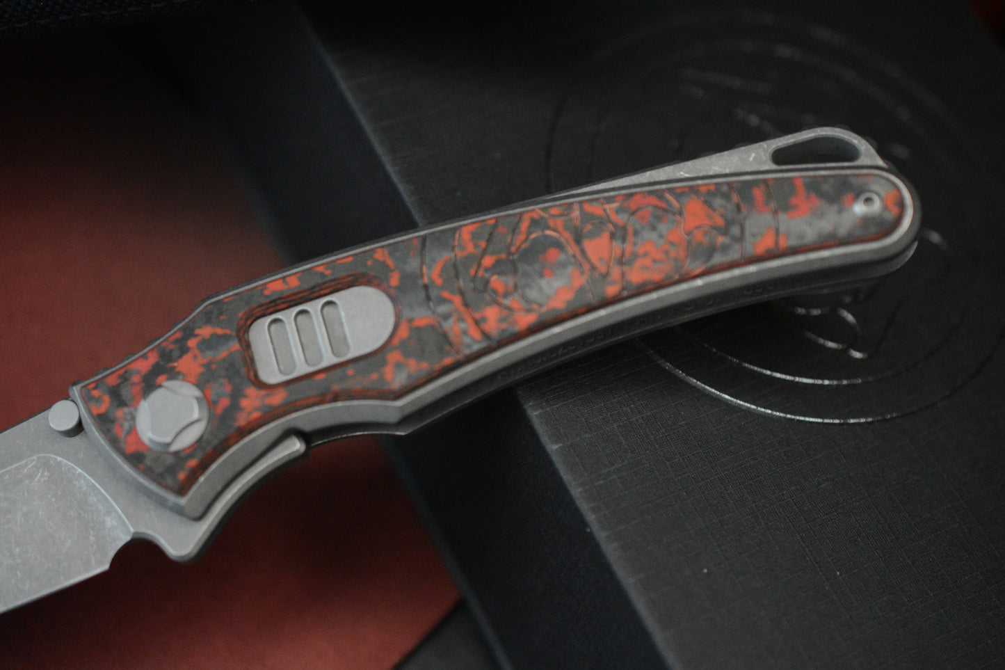 NEW Hawk Knives Talon Auto - Red Lava Flow Carbon Fiber BS2026