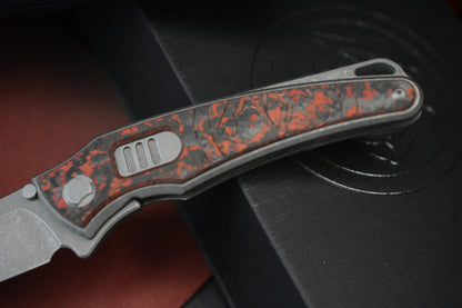 NEW Hawk Knives Talon Auto - Red Lava Flow Carbon Fiber BS2026