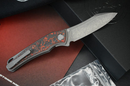 NEW Hawk Knives Talon Auto - Red Lava Flow Carbon Fiber BS2026