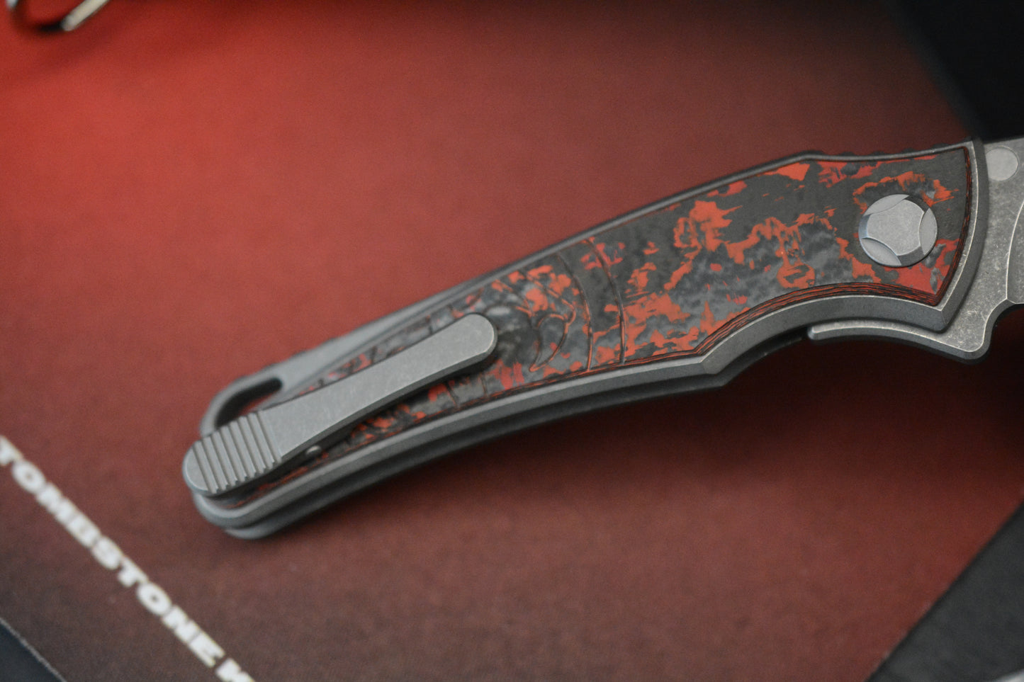 NEW Hawk Knives Talon Auto - Red Lava Flow Carbon Fiber BS2026