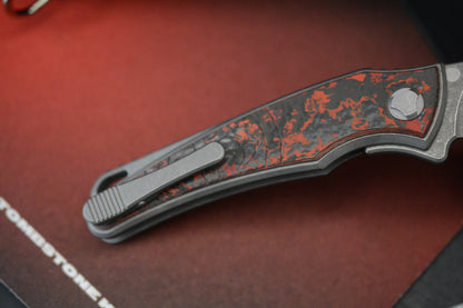 NEW Hawk Knives Talon Auto - Red Lava Flow Carbon Fiber BS2026