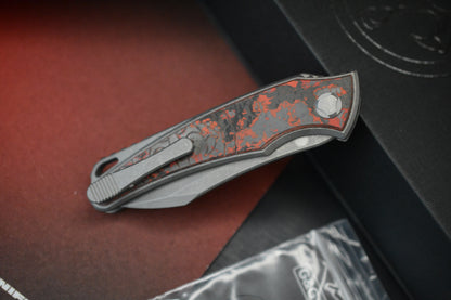 NEW Hawk Knives Talon Auto - Red Lava Flow Carbon Fiber BS2026