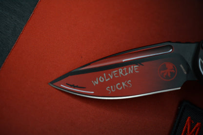 RARE Microtech LUDT III Drop Point - Deadpool Limited Edition w/ Grenade Bead & Patch