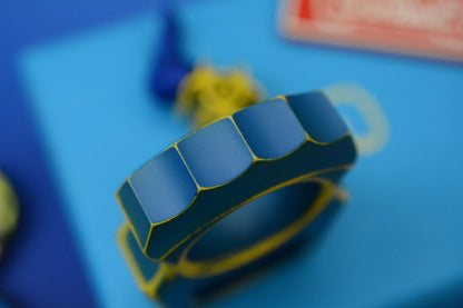NEW Swampy EDC Aligator SFK - Fallout Special Edition - Blue / Yellow Cerakote w/ Patch & Bead