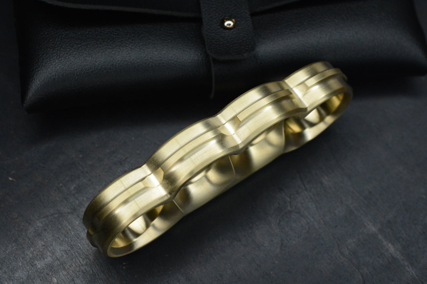 NEW Delicious Fist - Grilled Low Rider - Brass 4FK w/ Leather Pouch