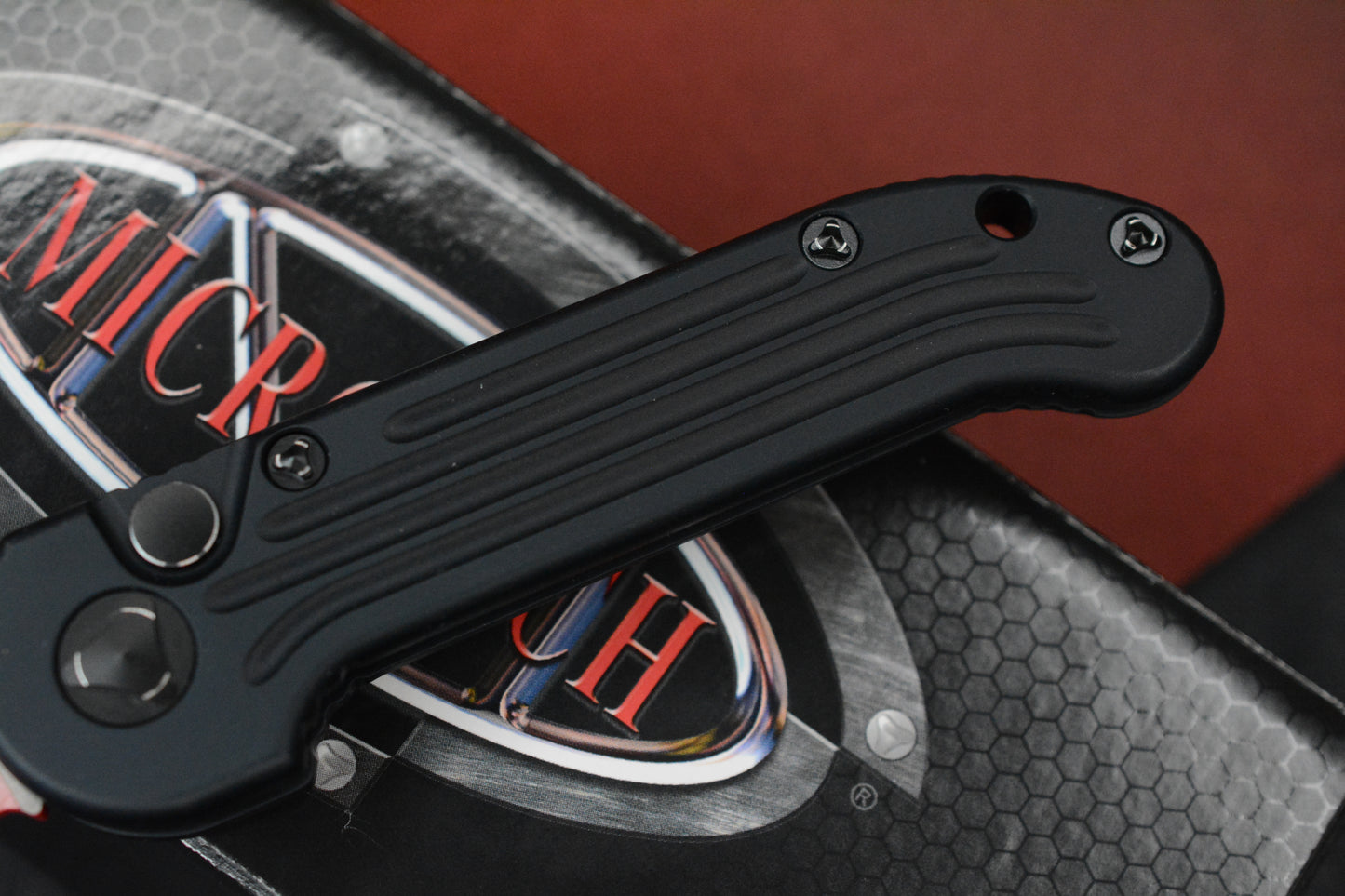 RARE Microtech LUDT Sith Lord Red Elmax Blade / Milled Black Handles SN 226 05/2016