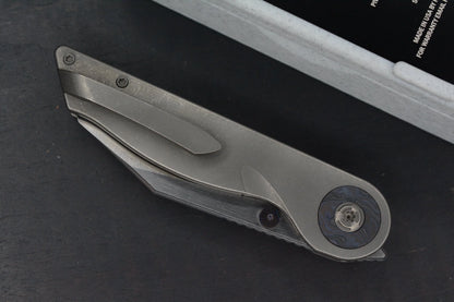RARE Hypercut Cretin SN 001 Black Timascus / Ti / Hand Ground S45VN Blade w/ COA