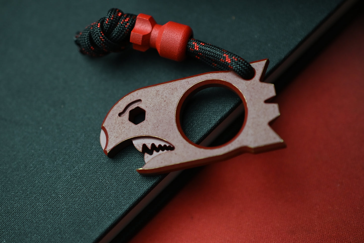 NEW Notorious EDC Baby Bomb Brass Edition - Crimson Cerakote SW w/ Custom Bomb Bead