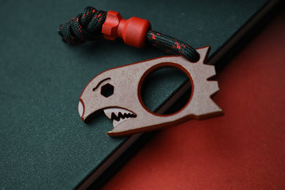 NEW Notorious EDC Baby Bomb Brass Edition - Crimson Cerakote SW w/ Custom Bomb Bead