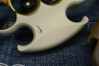 CUSTOM Delicious Fist 4FK - Platinum Cerakote Brass / Polished Finger Stalls 1/1