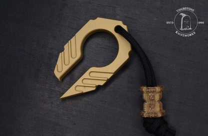New Pharaoh EDC Matte Brass w/ COA & Koch Micarta Bead