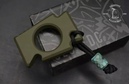 NEW OEGEDC Keystone Bottle Opener V2 OD Green w/Matching Bead