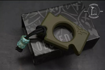 NEW OEGEDC Keystone Bottle Opener V2 OD Green w/Matching Bead