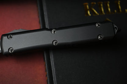 RARE Microtech Ultratech Hellhound Shadow - Black/ Black DLC 08/2022 SN 627