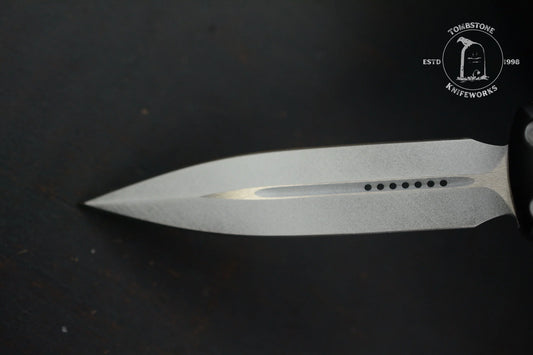 RARE Microtech UTX-85 D/E - Steamboat Willie Black/ White