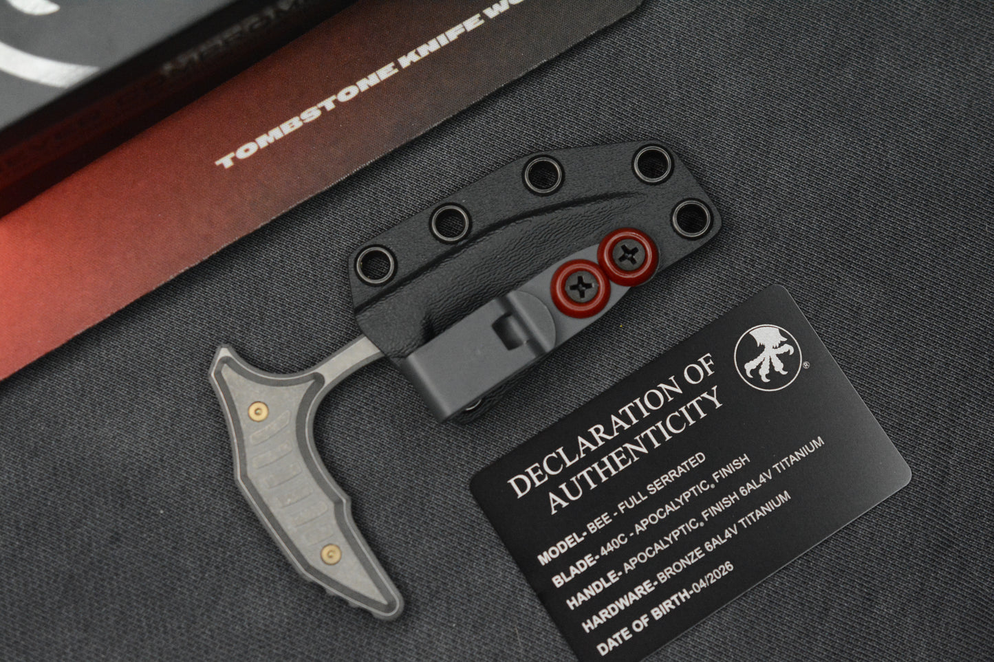 NEW Microtech Bee Push Dagger - Bronze Ano 440C / Apocalyptic Ti