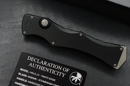 NEW Microtech Halo IV Tanto Edge - Hardcoat Ano Aircraft Alloy w/ DOA 01/2026