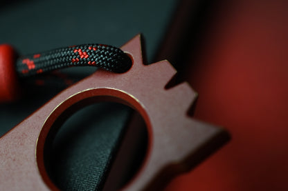 NEW Notorious EDC Baby Bomb Brass Edition - Crimson Cerakote SW w/ Custom Bomb Bead