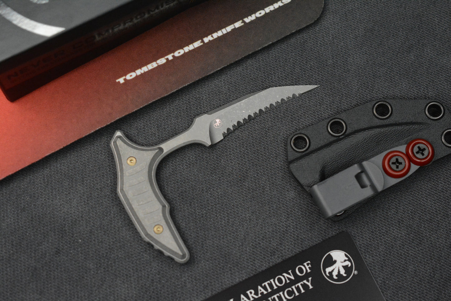 NEW Microtech Bee Push Dagger - Bronze Ano 440C / Apocalyptic Ti
