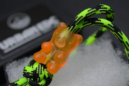 NEW Urban EDC Gummy Bear Lanyard Bead - Translucent Orange USA MADE