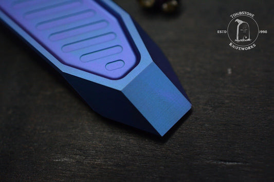 NEW Peace Neighbor Archon Blurple Ti Pry w/ Wkrmn Skull Bead
