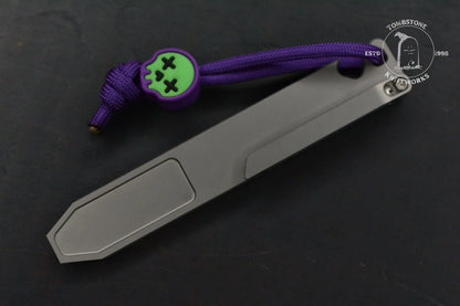 NEW Peace Neighbor Archon Raw Ti Plain Pry & Bottle Opener w/ Wkrmn Skull Bead