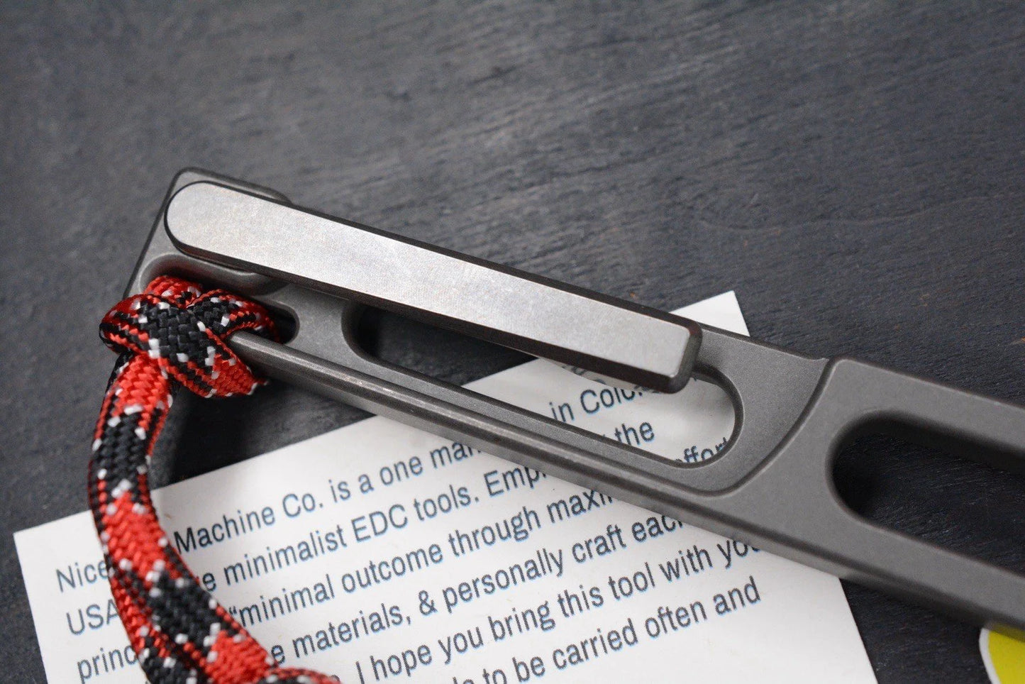 NEW Nice Guy Machine Co Side Piece Ti Pry w/ TKW Frankart Bead NGMCo