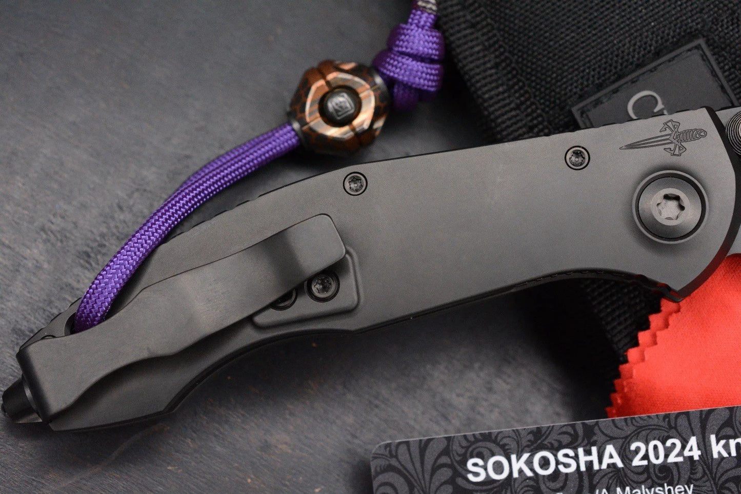 RARE Custom Knife Factory x Marfione Sokosha DLC M398 Zircuti Inlay w/ CKF Bead