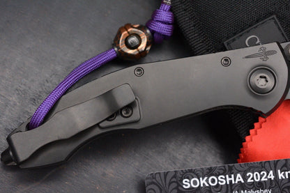 RARE Custom Knife Factory x Marfione Sokosha DLC M398 Zircuti Inlay w/ CKF Bead