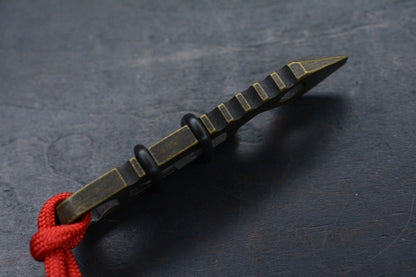 JW Knife & Tool G8 Mid Bandicoot Patina Brass Pry Opener w/ Hex Bit & Money Roll