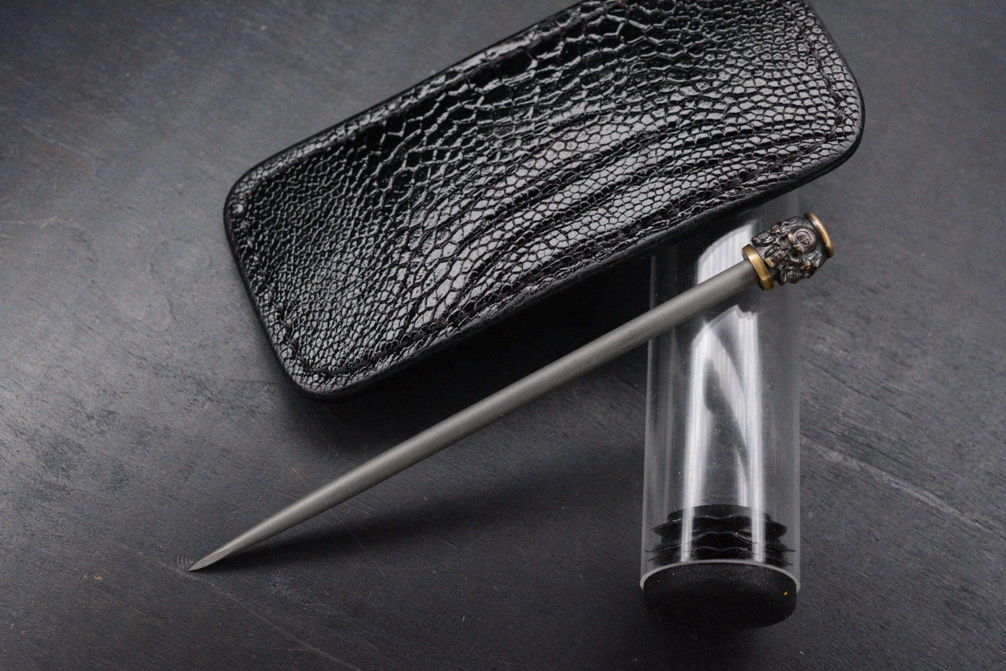 Custom Bastanelli Spike Ti/2 Saints Brze Skull Hdle w/Robertson Sheath SOLD OUT