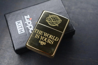 NEW KITH X ZIPPO SCARFACE 100% Zinc Alloy Engraved “The World Is Yours” Lighter