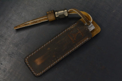 NEW Triple Aught x Efros Engraved Topo Pry Bar w/ CKF Bead & Leather Sheath
