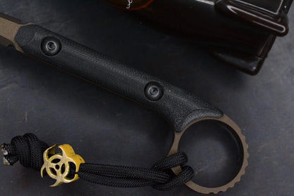 RARE Half Face Blades Cardiac Spike Burnt Bronze w/ Fallout Package Re Microtech