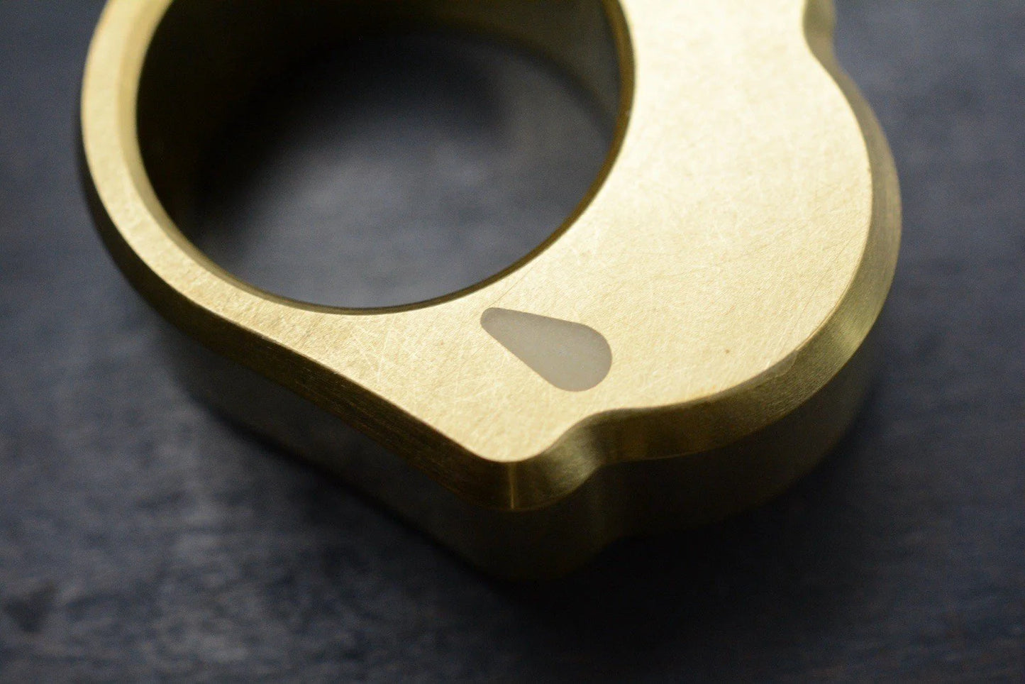 NEW Delicious Fist “Ghost” Scotch Brite Brass GITD Tear Drop Logo Paperweight
