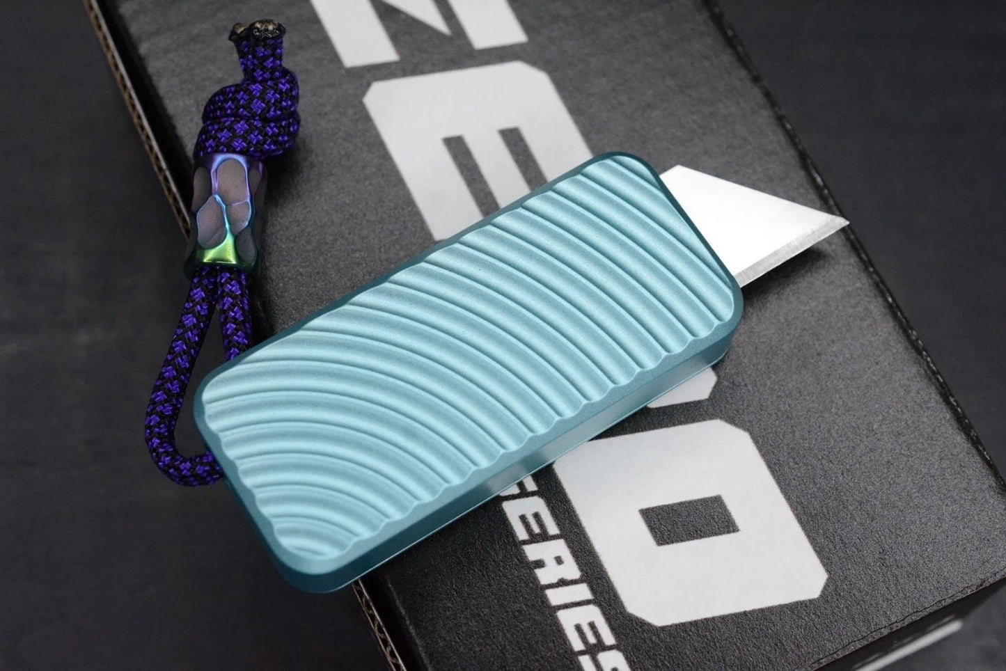NEW RIVERY MFG x Cad Lab Zero Knife Teal Finish OG w/ Custom Bead