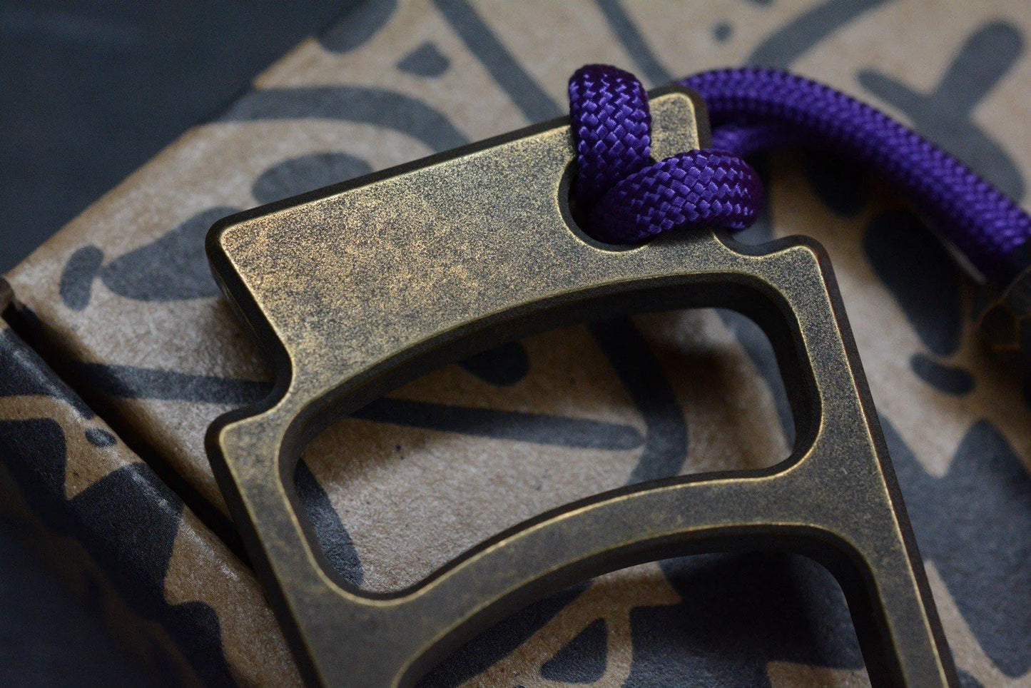 NEW OEGEDC Keystone Lite Brass Forced Patina Bottle Opener w/ Brass Barbell Bead