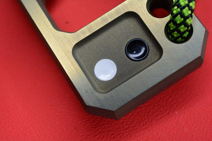 RARE+ MAT B0T EDC x RICK B0T B-Bot Brass B/O w/ Patch Z&C Micarta Bead Re Playge