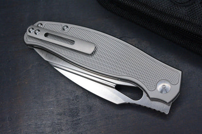 NEW Monterey Bay Knives Sabretooth Frag Pattern Ti Handle / S90V Blade