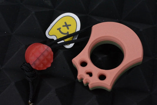 Wkrmn Bonehead Rubber Matte Red/Green GITD w/ JRW Translucent Red Curator  Bead