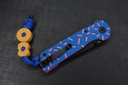Donut Community “Blue Sprinkle” Dessert Warrior Tanto w/ 2x Donut Beads & Patch