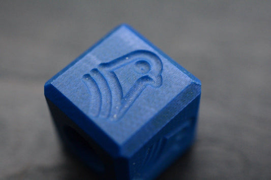 RARE Scoopyloops Blue Ano Titanium Square Pigeon Bolt Bead