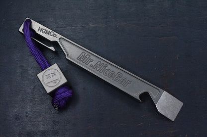 Vintage Nice Guy Machine Co Mr Nice Bar Ti Pry w/ Homage Frankart Bead NGMCo