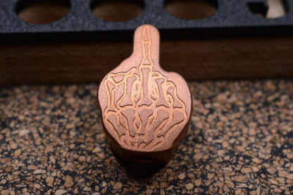 RARE “F.O. From The Grave” Copper Knife Bead Pairs w/ Koch Microtech NGMCo
